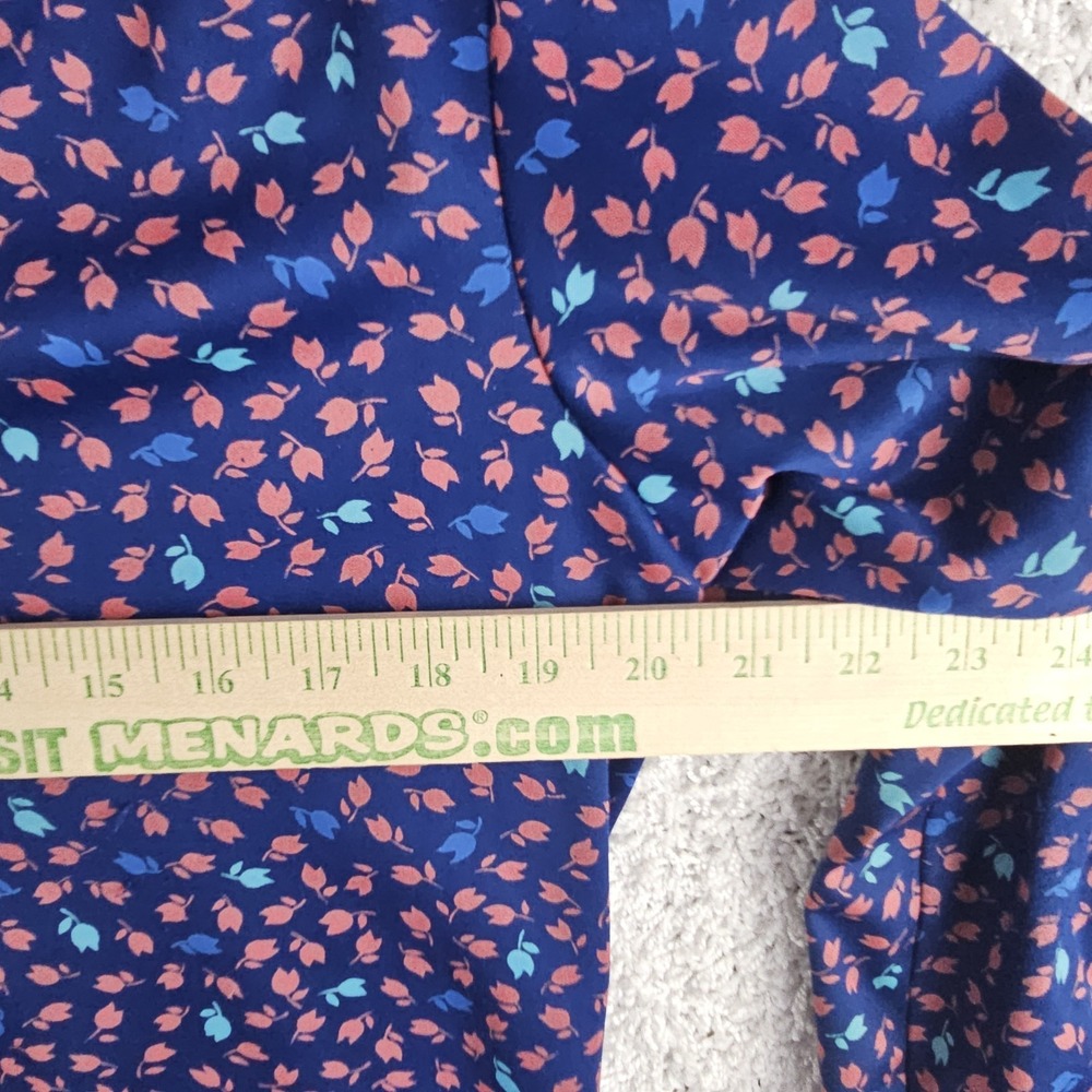 Vintage Sears Blue Tulip Perma Prest Button Shirt Size L, 29 70s All Over Print - Picture 3 of 14